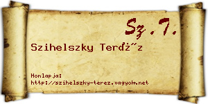 Szihelszky Teréz névjegykártya