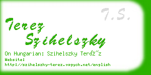 terez szihelszky business card